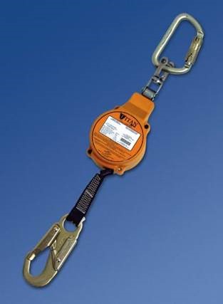 Fall Limiter Titan w/ Stainless Steel Swivel Shackle & Carabiner, 11ft - Latex, Supported